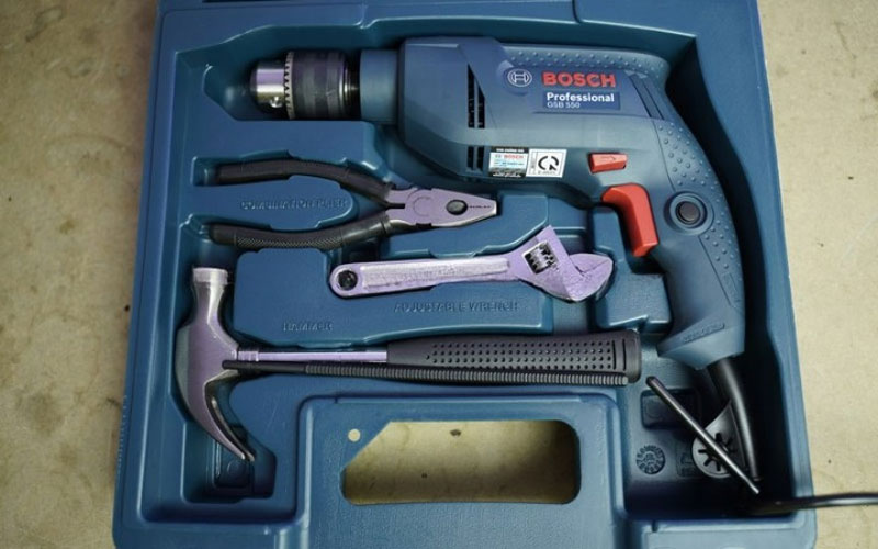 Máy khoan động lực Bosch GSB 550 (bộ set valy 19 món phụ kiện)