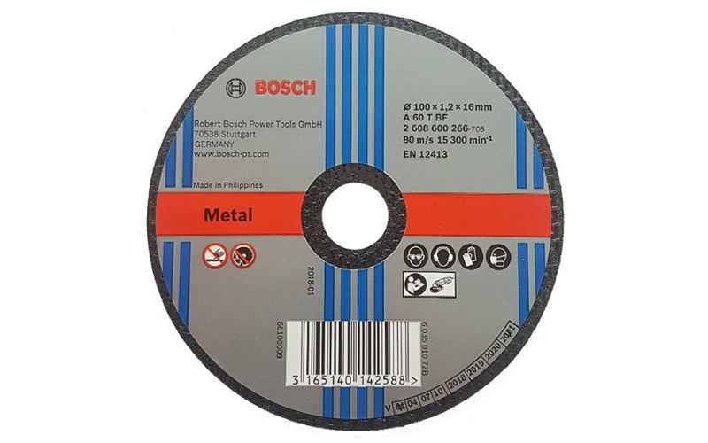 Đá cắt sắt 100×1.2x16mm Bosch 2608600266 – Standard for Metal