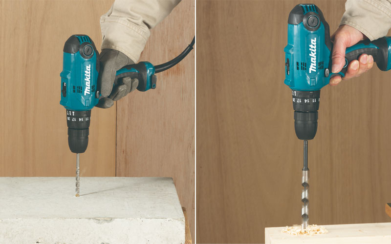 Máy khoan búa và vặn vít Makita HP0300 (10mm)