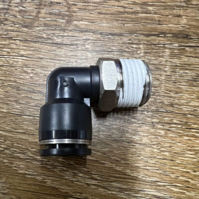 Đầu Nối Khí Cong Ren Ngoài Ø12mm-PT1/2 Đen Airtac PL1204D