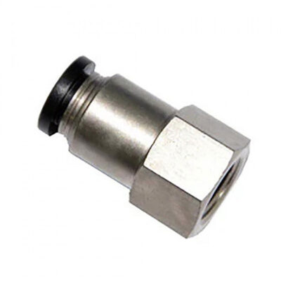 Đầu Nối Khí Thẳng Ren Trong OD6 mm - PT1/4 Đen Airtac PCF602D