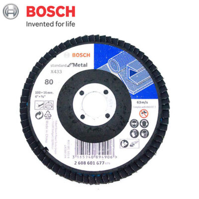 Đĩa nhám xếp Alox Bosch 2608601677 P80 Ø100mm