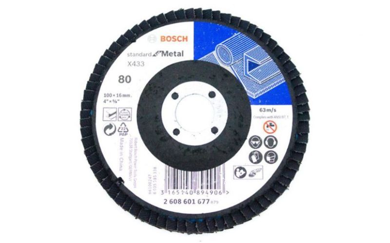 Đĩa nhám xếp Alox Bosch 2608601677 P80 Ø100mm