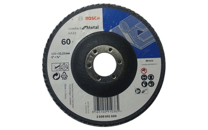 Đĩa nhám xếp Alox Bosch 2608601689 P60 Ø125mm
