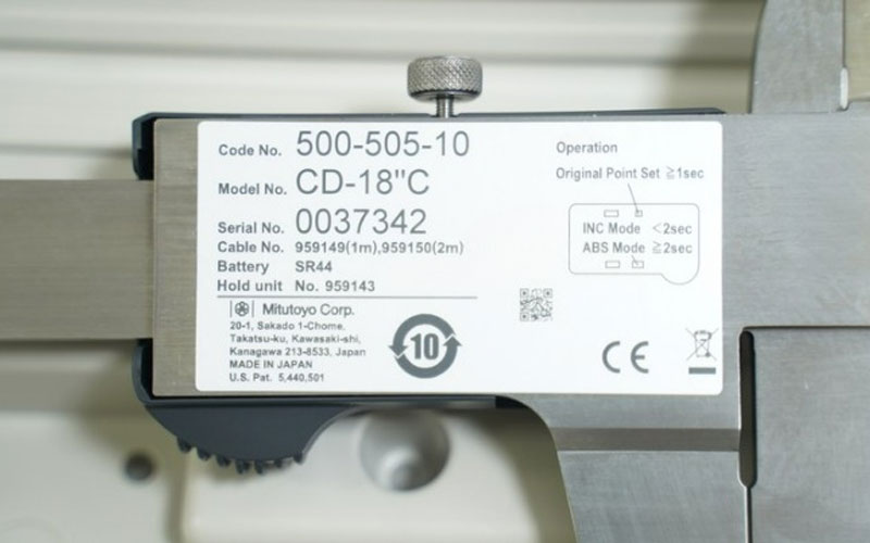 Thước cặp điện tử Mitutoyo 500-505-10 (0-18”/0-450mm /0.01mm)