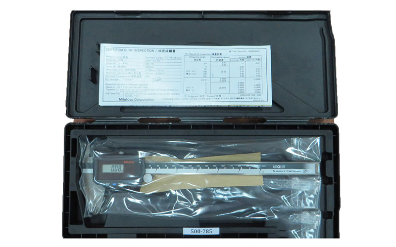 Thước cặp điện tử 0-8”/0-200mm/0.01mm Pin Solar Mitutoyo 500-785