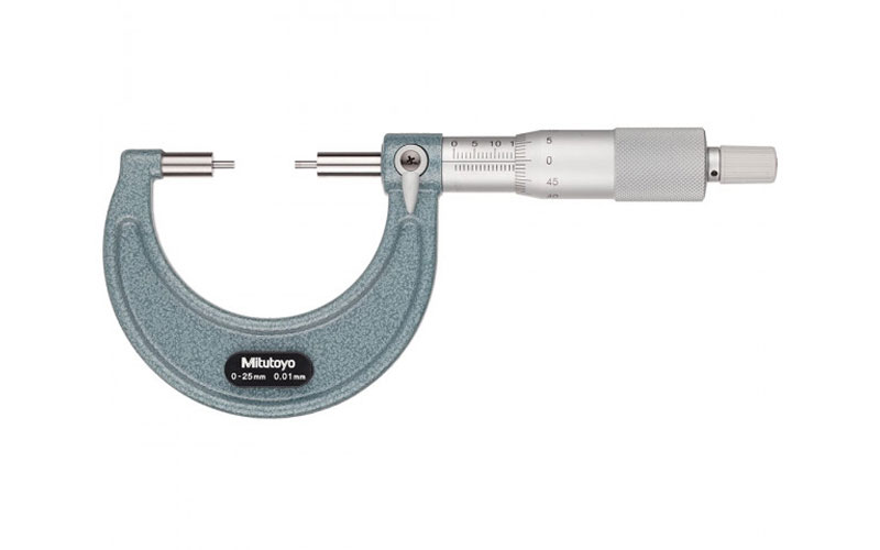 Thước panme đo ngoài đầu nhỏ Mitutoyo 111-215 (0-25mm/0.001mm)