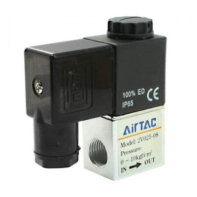 Van Điện Từ Khí Nén Solenoid 2/2 1 Coil PT1/4" Airtac 2V025-08