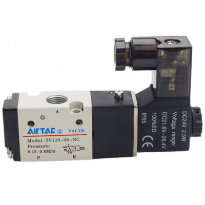 Van Điện Từ Khí Nén Solenoid 3/2 1 Coil PT1/8" Airtac 3V110-06-NC-B-I