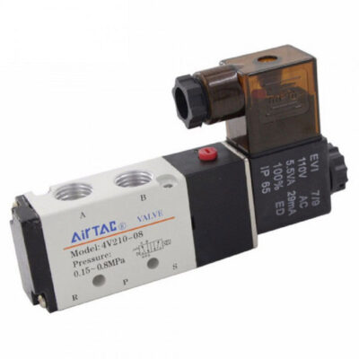 Van Điện Từ Khí Nén Solenoid 5/2 1 Coil PT1/4" Airtac 4V210-08