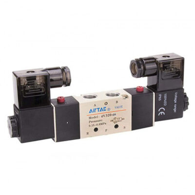 Van Điện Từ Khí Nén Solenoid 5/2 2 Coil PT1/4" Airtac 4V320-08