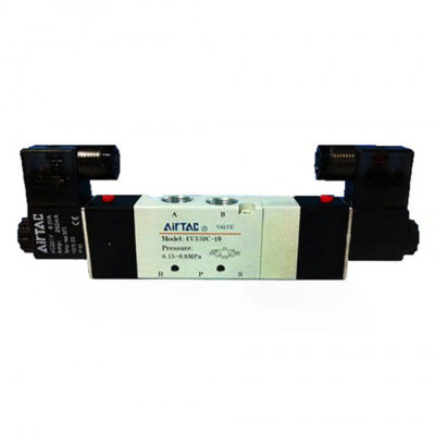 Van Điện Từ Khí Nén Solenoid 5/3 2 Coil PT3/8" Airtac 4V330C-10