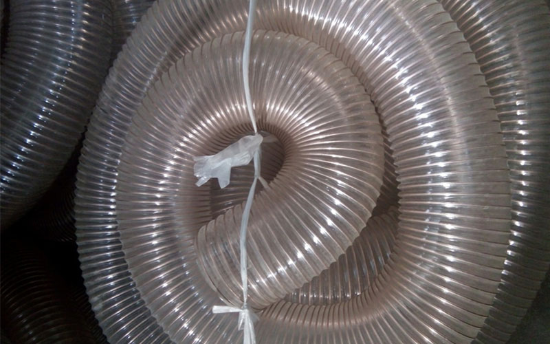 Ống hút bụi PU lõi thép mạ đồng phi 32mm đến phi 300mm