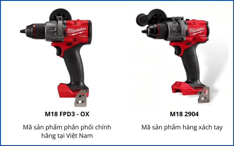 Máy khoan pin Milwaukee chính hãng và Hàng xách tay