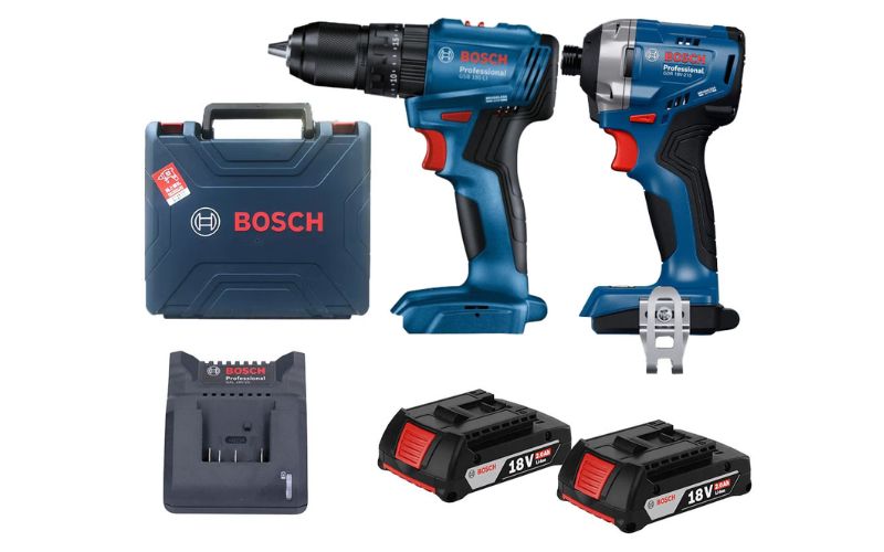 Combo máy khoan và máy vặn vít 18V Bosch GDR18V-215 & GSB185-LI