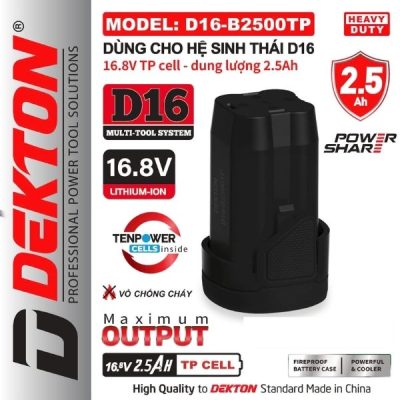 Pin 16.8V 2.5Ah Dekton D16-B2500TP