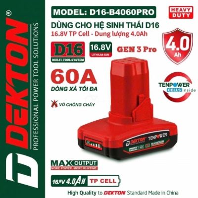 Pin 16.8V 4.0Ah Dekton D16-B4060PRO