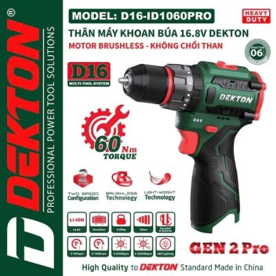 Máy khoan động lực dùng pin Dekton D16-ID1060PRO