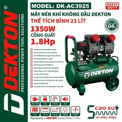 Máy nén khí không dầu Dekton DK-AC3925