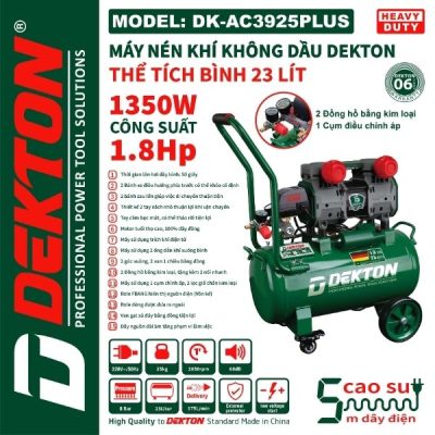 Máy nén khí không dầu Dekton DK-AC3925PLUS