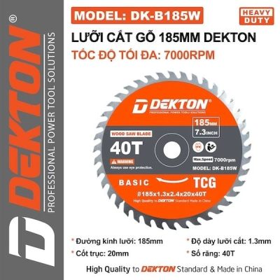 Lưỡi cắt gỗ Dekton DK-B185W
