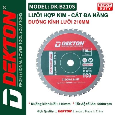 Lưỡi cắt hợp kim 210mm Dekton DK-B210S