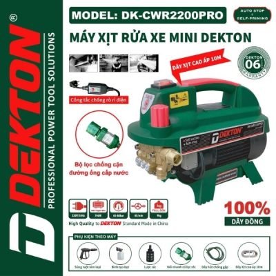 Máy rửa xe 790W Dekton DK-CWR2200PRO (Có chỉnh áp)