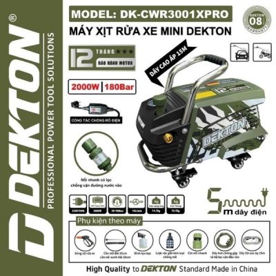 Máy xịt rửa xe mini Dekton DK-CWR3001XPRO