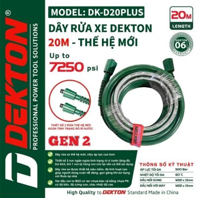 Dây rửa xe áp lực Dekton DK-D20PLUS (20 mét)