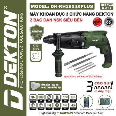 Máy khoan bê tông 3 chức năng Dekton DK-RH2803XPLUS