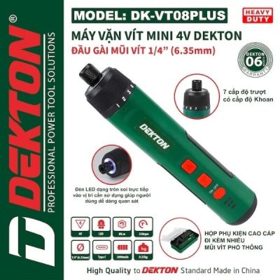 Máy vặn vít mini 4V Dekton DK-VT08PLUS