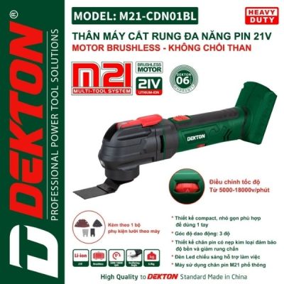 Máy cắt rung dùng pin 21V Dekton M21-CDN01BL (Chưa Pin & Sạc)