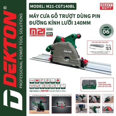 Máy cưa đĩa trượt dùng pin 21V Dekton M21-CGT140BL (Chưa Pin & Sạc)