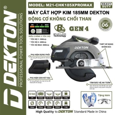 Máy cắt hợp kim 185mm Dekton M21-CHK185XPROMAX