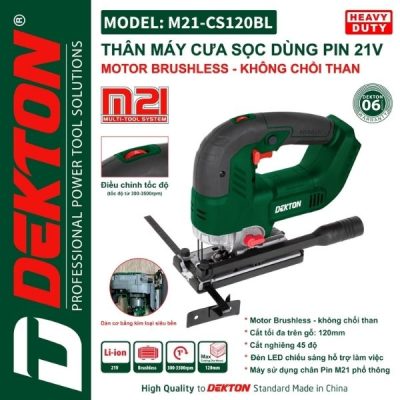 Máy cưa sọc Dekton M21-CS120BL (Chưa có pin sạc)
