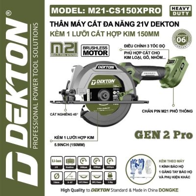 Máy cắt đa năng dùng pin Dekton M21-CS150XPRO