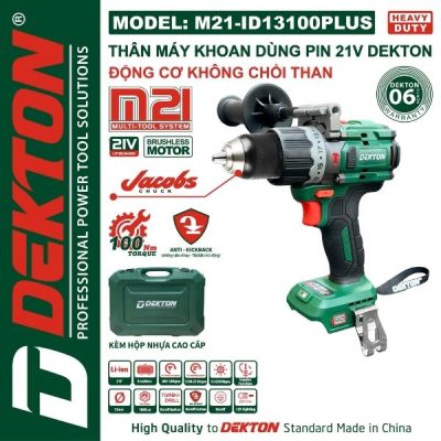 Máy khoan động lực dùng pin 21V Dekton M21-ID13100PLUS (Chưa Pin & Sạc)