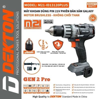 Máy khoan động lực dùng pin Dekton M21-ID13120PLUS( Chưa Pin & Sạc )