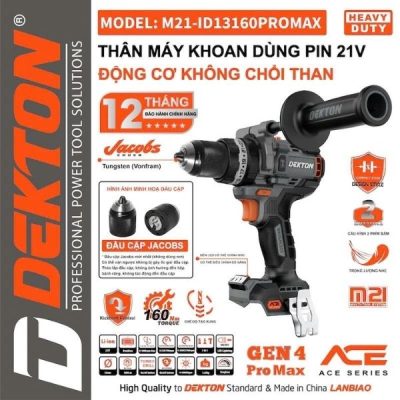 Máy khoan động lực dùng pin 21V Dekton M21-ID13160PROMAX
