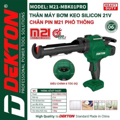 Máy bắn keo dùng pin 21V Dekton M21-MBK01PRO (Chưa Pin & Sạc)