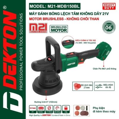 Máy đánh bóng dùng pin 21V Dekton M21-MDB150BL (Chưa Pin & Sạc)