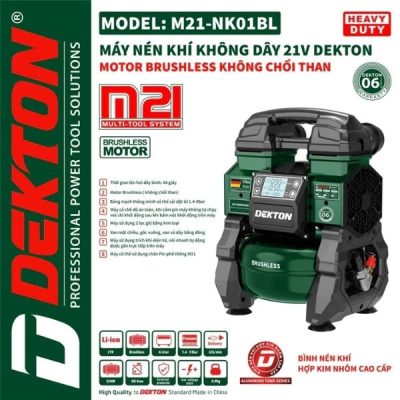Máy nén khi dùng pin 21V Dekton M21-NK01BL (Chưa Pin & Sạc)