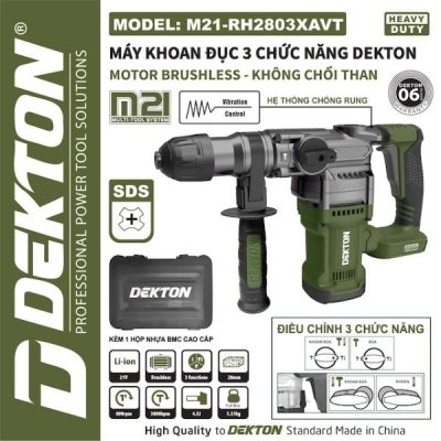 Máy khoan đục 3 chức năng Dekton M21-RH2803XAVT