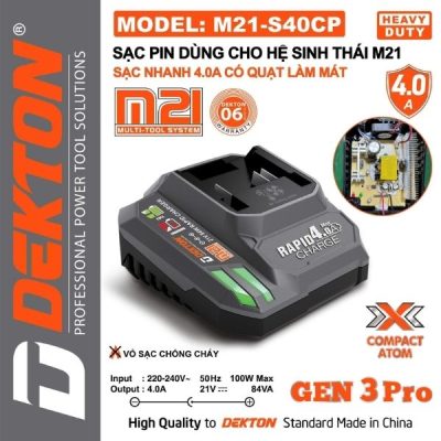 Sạc nhanh 21V 4A Dekton M21-S40CP