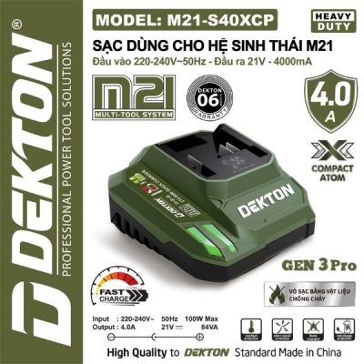Sạc pin Dekton M21-S40XCP
