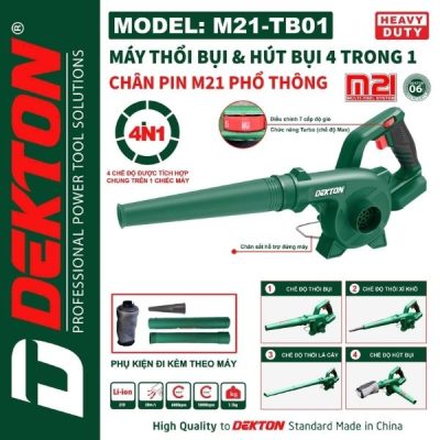 Máy thổi dùng pin Dekton M21-TB01 (Chưa Pin & Sạc)