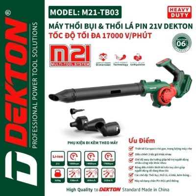 Máy thổi bụi dùng pin Dekton M21-TB03 (Chưa Pin & Sạc)