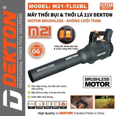 Máy thổi bụi & thổi lá dùng pin Dekton M21-TL02BL