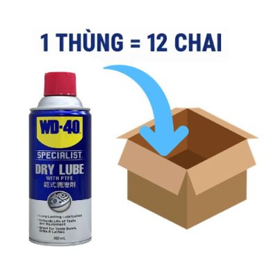 Thùng 12 chai xịt bôi trơn khô 360ml WD 40 Dry Lube