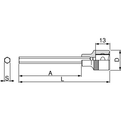 Đầu khẩu lục giác dài 3H-07L150 TONE